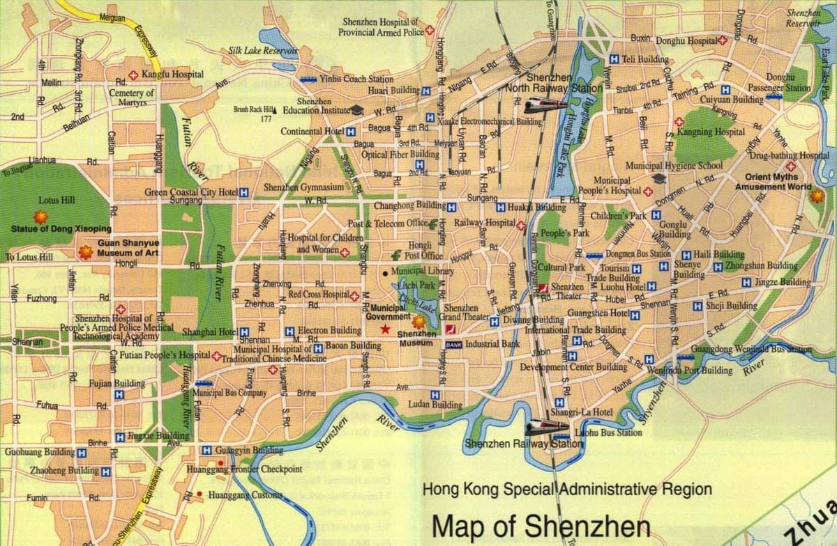 Shenzhen şehir haritası 