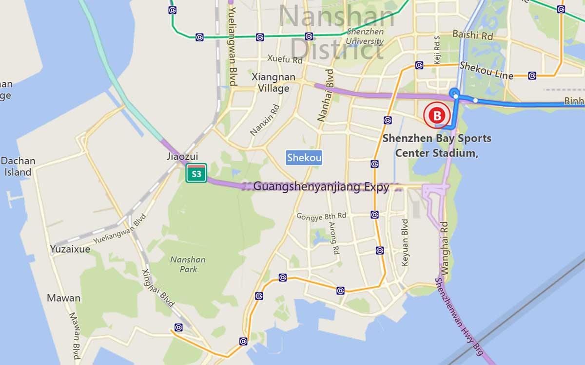 Shenzhen Körfezi haritası
