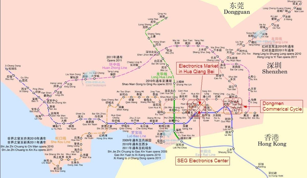 Shenzhen elektronik market haritası