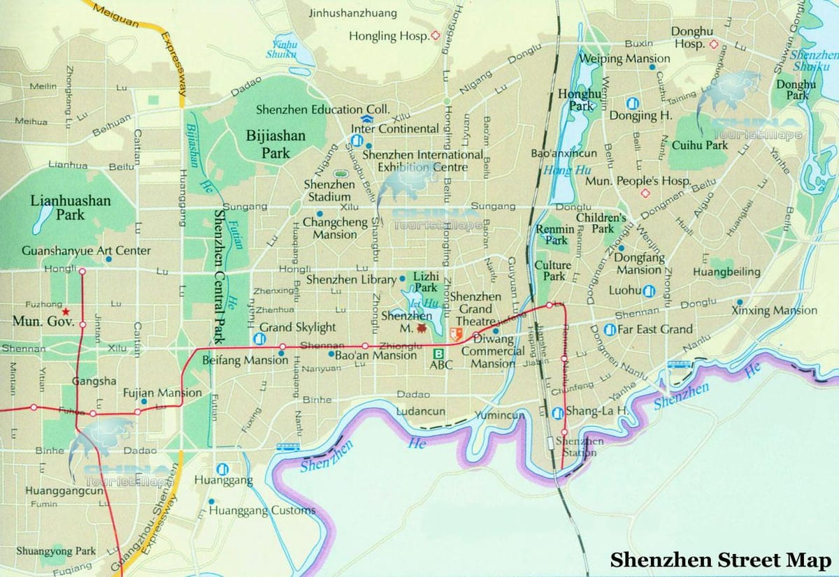 Shenzhen ilçe haritası 