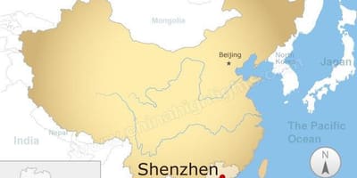 Çin haritası Shenzhen konumu 