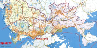 Shenzhen ems Çin haritası 