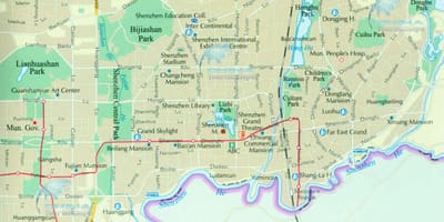 Shenzhen ilçe haritası 