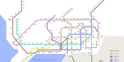 2016 Shenzhen metro haritası 